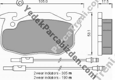 PEUGEOT 306 1.4cc ÖN FREN BALATASI 1993>1996