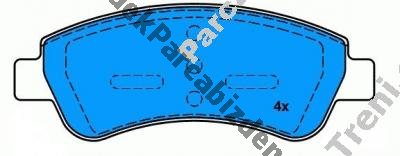 PEUGEOT 207 1.4cc 16v / 1.4cc HDİ ÖN FREN BALATASI 2006>2009