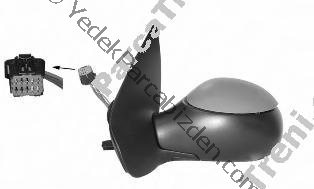 PEUGEOT 206 KAPI AYNASI ELEKTRİKLİ SOL 1998>2008