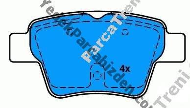 PEUGEOT 307 1.4cc / 1.4cc HDİ / 1.6cc / 1.6cc HDİ ARKA FREN BALATASI 2006>2008