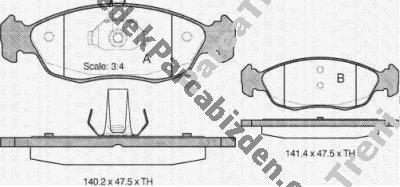 PEUGEOT 306 1.6cc ÖN FREN BALATASI 1993>2001