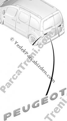 PEUGEOT PARTNER ARKA ( PEUGEOT YAZI - TEK AÇILIR KAPI ) 2008>2010