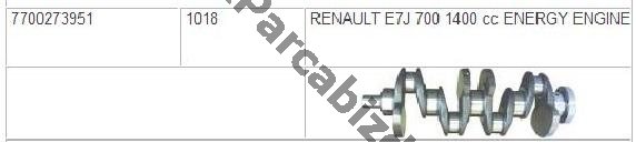 RENAULT 9 KRANK MİLİ 1991>2000