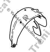 PEUGEOT 307 ARKA ÇAMURLUK DAVLUMBAZI SAĞ ( HATCHBACK ) 2001>2008